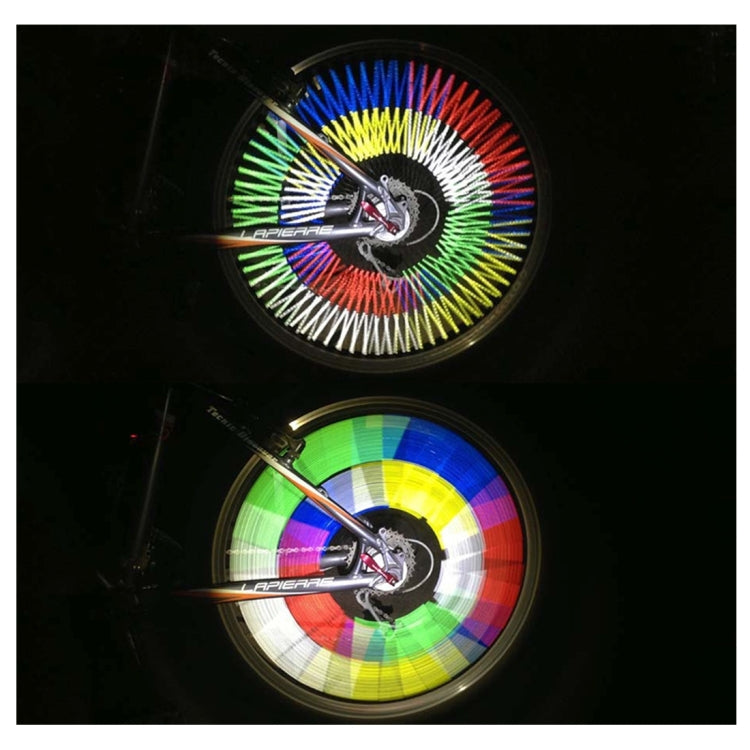 OQSPORT 12 PCS จักรยานล้อ Spoke Reflector สะท้อนแสงคลิปหลอดไฟเตือน Strip