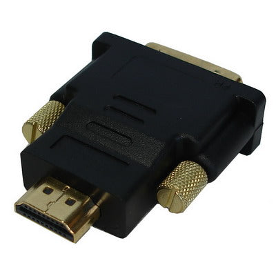 อะแดปเตอร์ HDMI 19 พินตัวผู้เป็น DVI 24 + 1 พิน (ชุบทอง), HDMI Male to DVI 24+1Pin Male