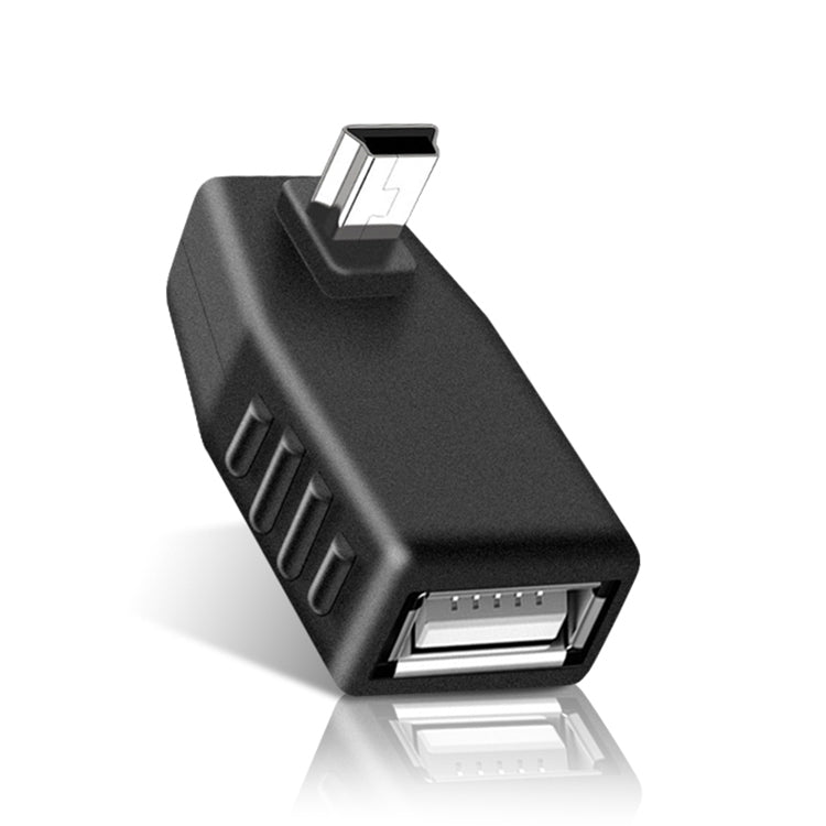 90 องศา Mini USB ชายกับอะแดปเตอร์ USB 2.0 AF, 90 Degree Up Angled, 90 Degree Down Angled