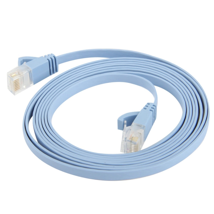 สาย LAN เครือข่ายอีเทอร์เน็ตแบบแบนบางพิเศษ 2 ม, CAT6, Length: 2m (Baby Blue)
