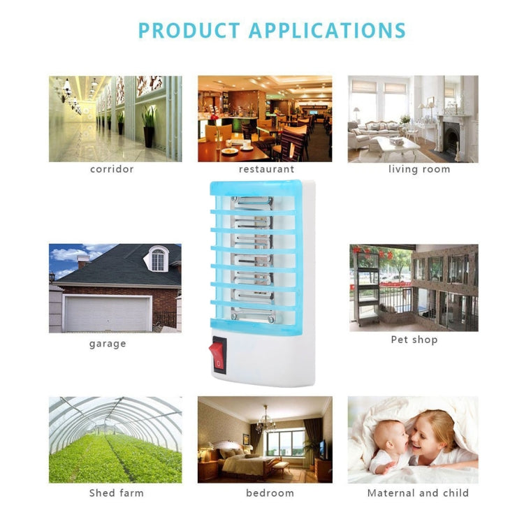 โคมไฟกลางคืนนักฆ่ายุง 4 LED ที่มีประสิทธิภาพ 1W, ปลั๊ก EU, AC 220V, EU Plug