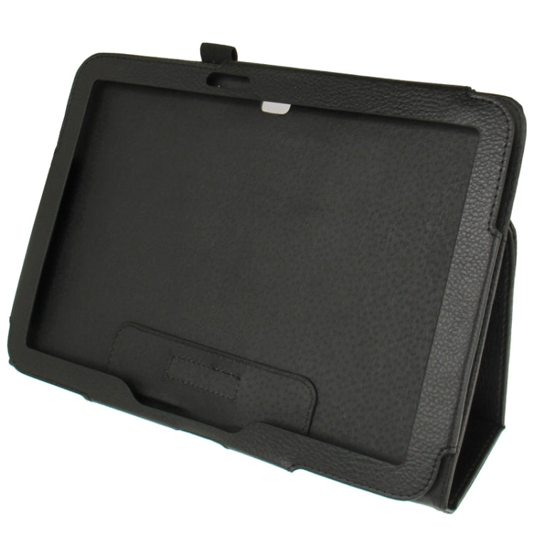 เคสหนังลายลิ้นจี่พร้อมที่วางสำหรับ Galaxy Tab 3 (10.1) / GT-P5200