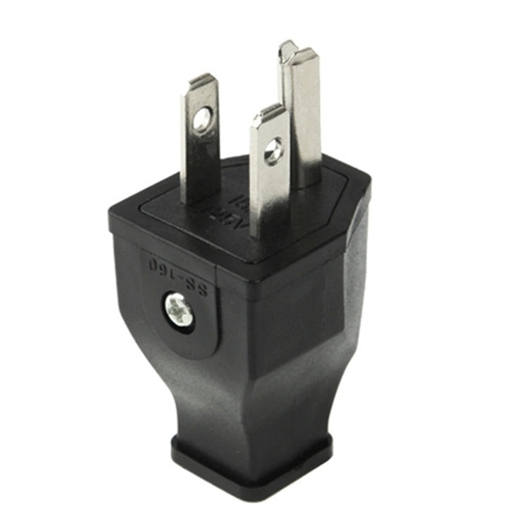 US ปลั๊กอะแดปเตอร์เสียบปลั๊กไฟ AC ติดผนังสำหรับเดินทางสากล, US Plug Male