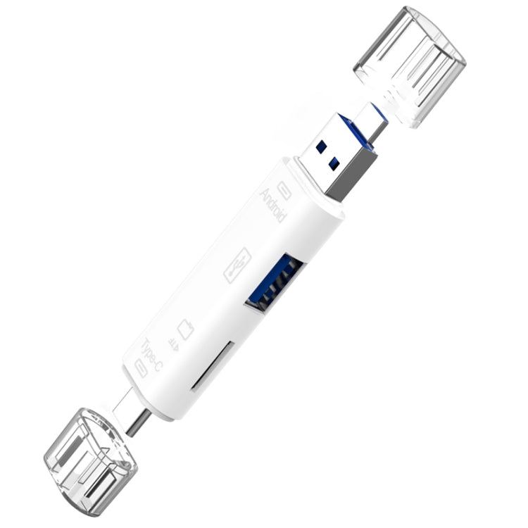 D-188 3 in 1 TF และ USB เป็น Micro USB และเครื่องอ่านการ์ด Type-C ขั้วต่ออะแดปเตอร์ OTG