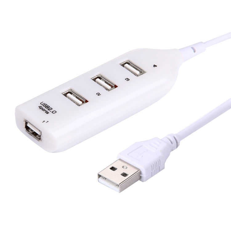 4 พอร์ต USB 2.0 HUB ความยาวสายเคเบิล: 30 ซม, 4 Ports (Black), 4 Ports (White)
