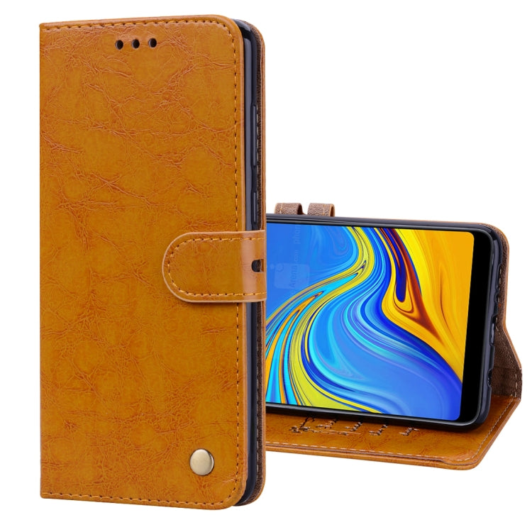 ซองหนังพลิกแนวนอนเนื้อน้ำมันขี้ผึ้งสไตล์ธุรกิจสำหรับ Samsung Galaxy A9 (2018) / A9s พร้อมตัวยึดและช่องเสียบการ์ดและกระเป๋าสตางค์ c, For Galaxy A9 (2018) / A9s