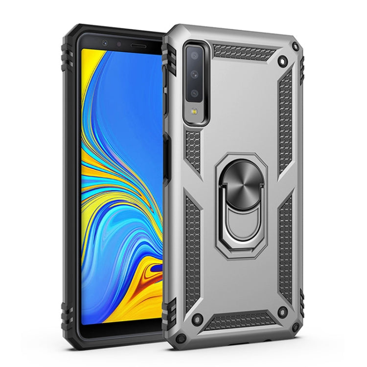 จ่าเกราะกันกระแทกเคส TPU + PC สำหรับ Galaxy A7 2018 พร้อมตัวยึดแบบหมุนได้ 360 องศา, For Galaxy A7 2018