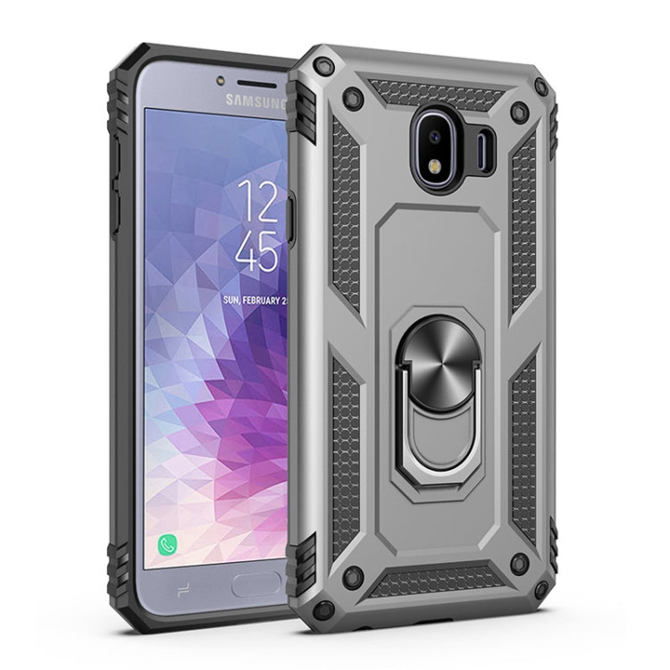 จ่าเกราะกันกระแทกเคส TPU + PC สำหรับ Galaxy J4 2018 พร้อมตัวยึดแบบหมุนได้ 360 องศา, For Galaxy J4 2018