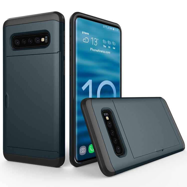 เคสป้องกันเกราะกันกระแทกที่ทนทานสำหรับ Galaxy S10 พร้อมช่องเสียบการ์ด, For Galaxy S10