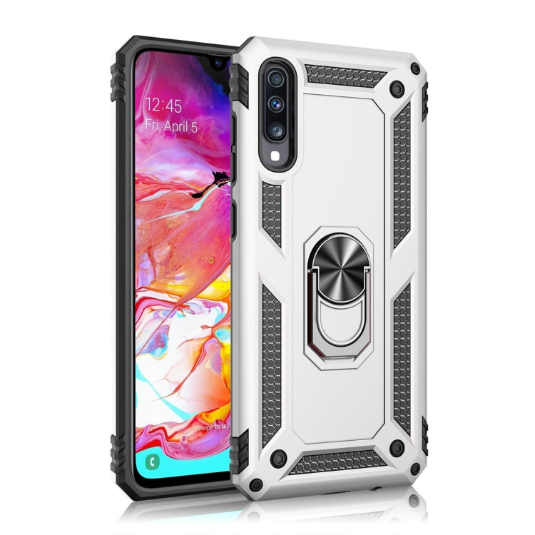 เคสป้องกัน TPU + PC กันกระแทกเกราะสำหรับ Galaxy A70 พร้อมตัวยึดแบบหมุนได้ 360 องศา, For Galaxy A70