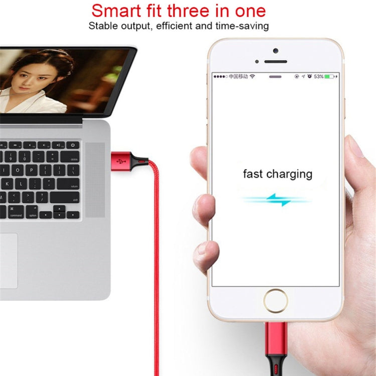 สำหรับ iPhone / Apple Watch 3 in 1 8 Pin Type-C / USB-C + ฐานชาร์จแม่เหล็กสายชาร์จมัลติฟังก์ชั่น ความยาว: 1 ม., 3 In 1