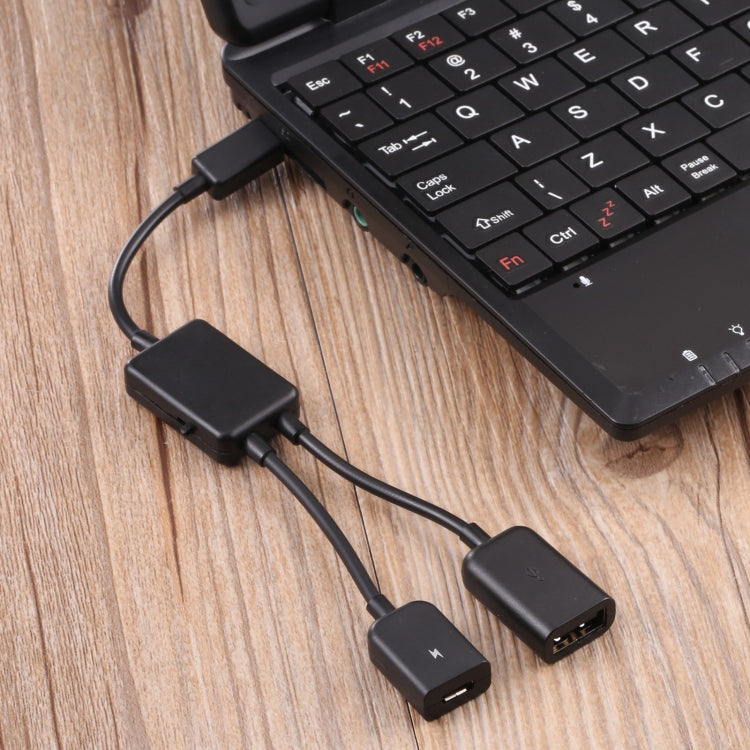 สายเคเบิลอะแดปเตอร์ Micro USB OTG 1 ถึง 2