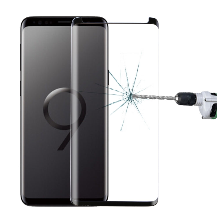 สำหรับ Galaxy S9 + 9H ความแข็งพื้นผิว 3D ขอบโค้งป้องกันรอยขีดข่วนไม่เต็มหน้าจอ HD กระจกกันรอยหน้าจอ, Galaxy S9+ 3D, For Galaxy S9+ 3D