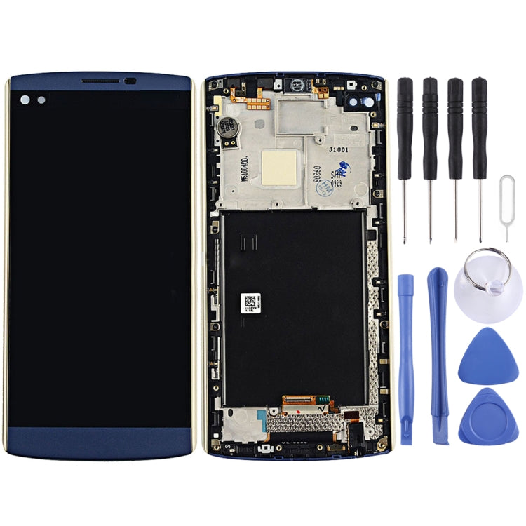 หน้าจอแอลซีดีและชุดประกอบDigitizerพร้อมกรอบสำหรับLG V10 H960 H961 H968 H900 VS990, For V10, For V10 with Frame Blue