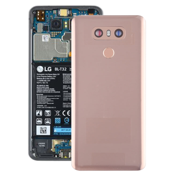 ฝาหลังแบตเตอรี่พร้อมเลนส์กล้องและเซ็นเซอร์ลายนิ้วมือสำหรับ LG G6 / H870 / H870DS / H872 / LS993 / VS998 / US997, For LG G6 with Camera Lens Frame, For LG G6