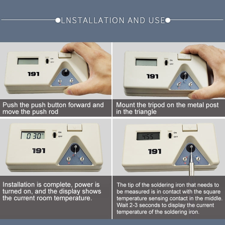 หัวแร้งเครื่องวัดอุณหภูมิเครื่องวัดอุณหภูมิสถานีบัดกรีไฟฟ้า, Temperature Tester