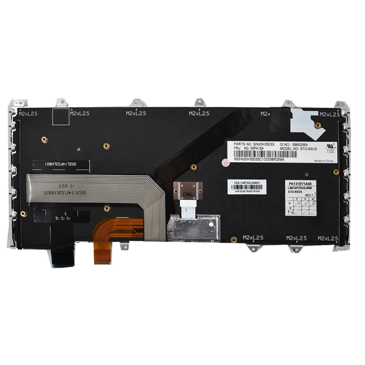 แป้นพิมพ์เวอร์ชั่นอเมริกาสำหรับ Lenovo IBM ThinkPad Yoga 260 12.5 นิ้ว, For IBM ThinkPad Yoga 260 12.5 Inch (US)