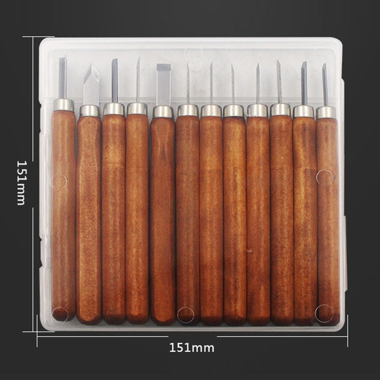 12 in 1 ไม้แกะสลักมีด Basic Woodcut ทำงาน Handmade แสตมป์ยางเครื่องมือ, Chisels Knife