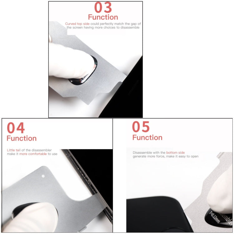 10 ชิ้น QIANLI 3D Ultra Thin Pry Spudger การ์ดถอดประกอบหน้าจอ, 3D Ultra Thin