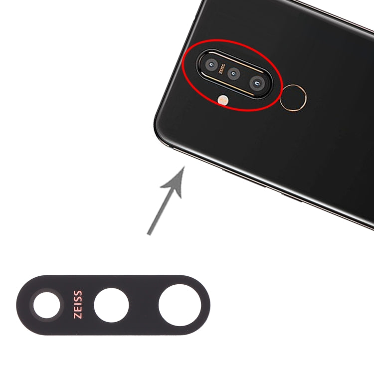 10 ชิ้นเลนส์กล้องด้านหลังสำหรับ Nokia X71 / 8.1 Plus / TA-1167 / TA-1188, For Nokia X71 / 8.1 Plus