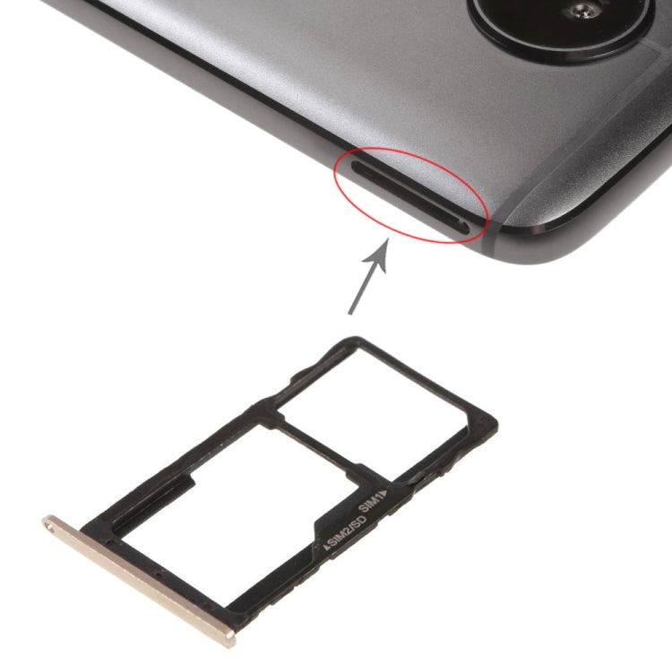 ถาดซิมการ์ด + ถาดซิมการ์ด / ถาดการ์ด Micro SD สำหรับ Motorola Moto G5S, For Moto G5S