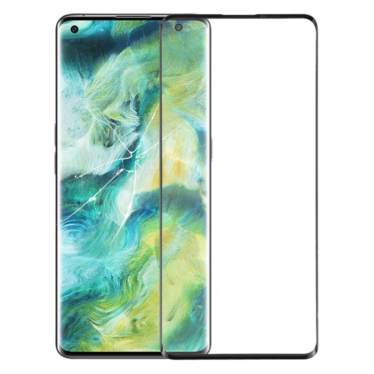 สำหรับ OPPO Find X2 หน้าจอด้านหน้าเลนส์กระจกด้านนอกพร้อม OCA กาวใสแบบออฟติคัล, For OPPO Find X2