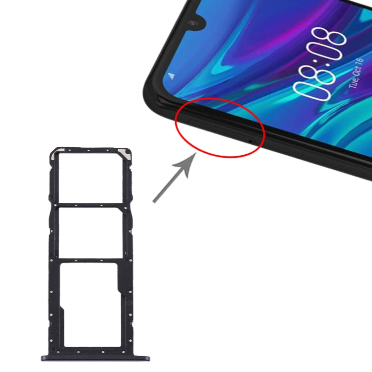 ถาดซิมการ์ด + ถาดซิมการ์ด + ถาดการ์ด Micro SD สำหรับ Huawei Y6 Pro (2019), For Huawei Y6 Pro (2019)