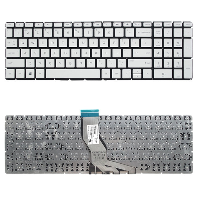 US Version แป้นพิมพ์สำหรับ HP 15-BS 15-BS000 15-BS100 15-BS500 15-BS600 15Q-BD 15-CC 17G-BR 15-BS004TX 15-BW, For HP 15-BS (US Version Black), For HP 15-BS (US Version Silver)