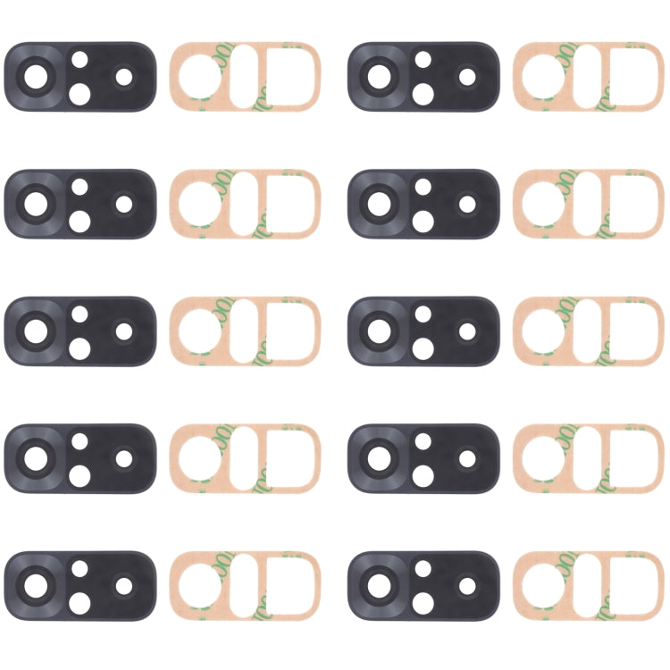 10 ชิ้นเลนส์กล้องด้านหลังสำหรับ Xiaomi Redmi หมายเหตุ 10 4 กรัม M2101K7AI M2101K7AG, For Xiaomi Redmi Note 10 4G, For Xiaomi Redmi Note 10 4G(Black)