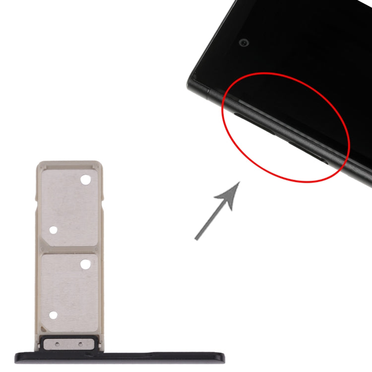 ถาดซิมการ์ด + ถาดซิมการ์ดสำหรับ Sony Xperia XA1 Plus, For Sony Xperia XA1 Plus (Dual Card)