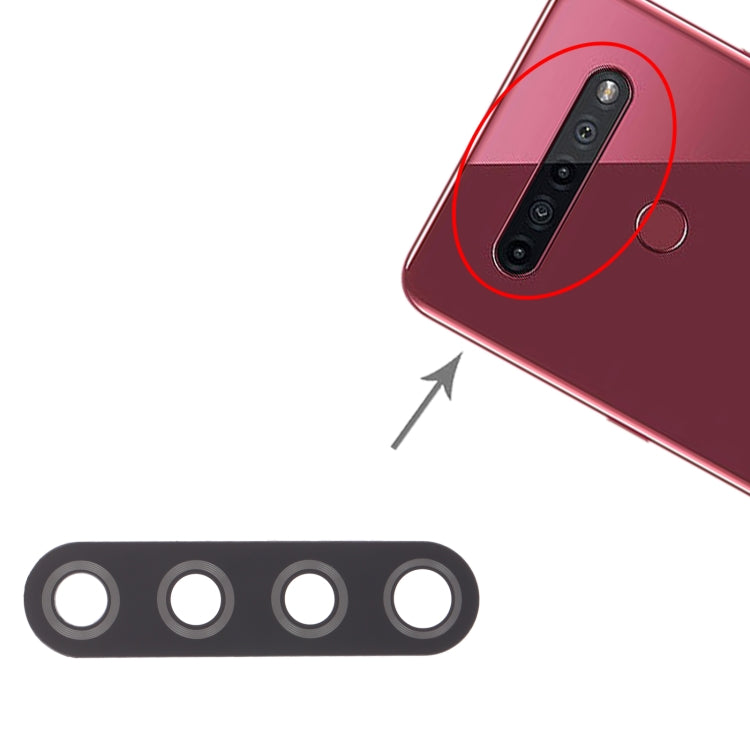 10 ชิ้นเลนส์กล้องด้านหลังสำหรับ LG K51 / Q51 LM-Q510N K500MM, For LG K51 / Q51