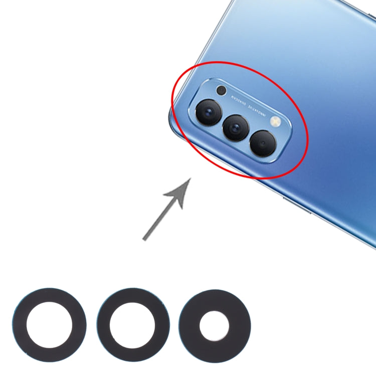สำหรับOPPO Reno4 4G / Reno4 5G 10 ชิ้นเลนส์กล้องด้านหลัง, For OPPO Reno4 4G / Reno4 5G