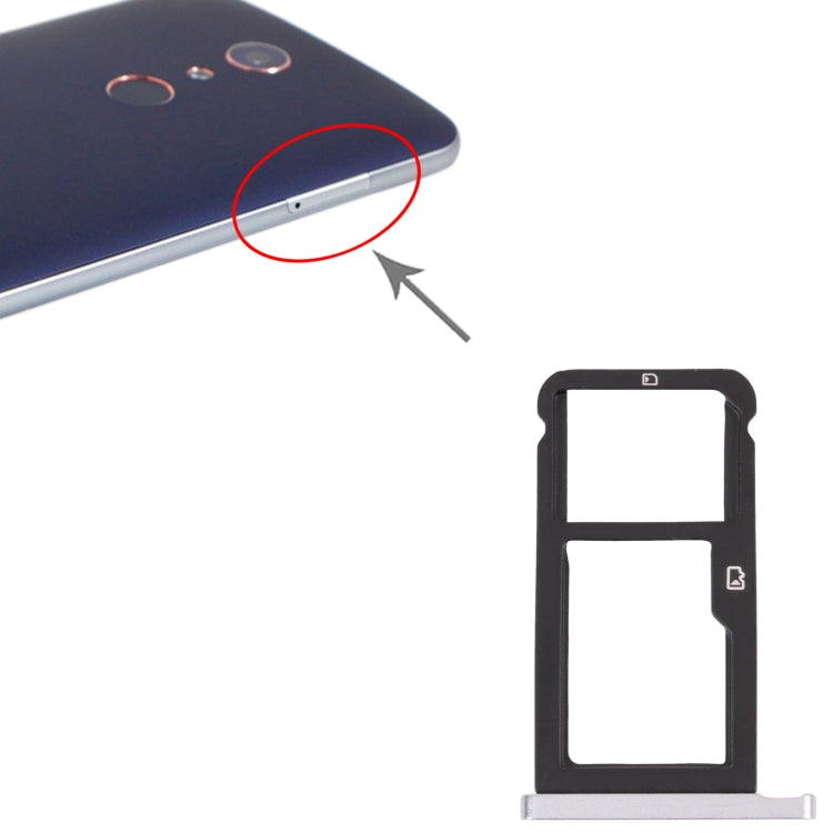ถาดซิมการ์ด + ถาดการ์ด Micro SD สำหรับ ZTE Blade Zmax Pro / Z981, For ZTE Blade Zmax Pro