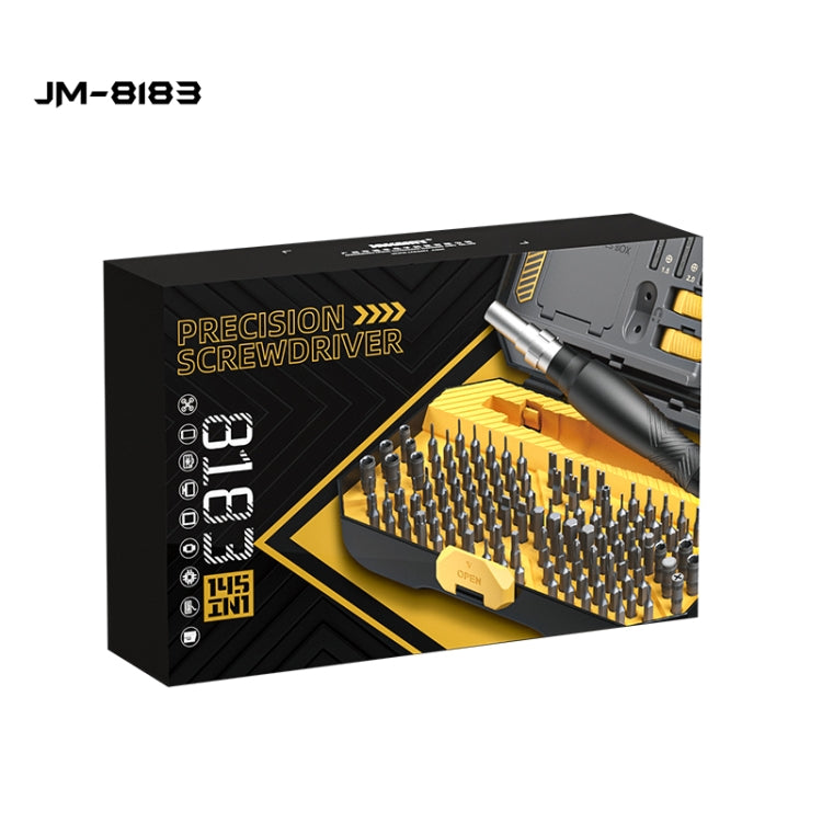 JAKEMY JM-8183 145 in 1 ชุดไขควงเครื่องมืออเนกประสงค์แบบแมนนวล, JM-8183