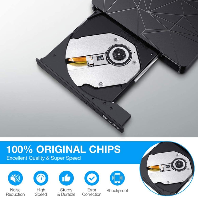 USB 3.0 Type-C ไดรฟ์ DVD Driverless ความเร็วสูงอ่านเขียนเครื่องบันทึก CD Burner เครื่องเล่น DVD-RW ภายนอก