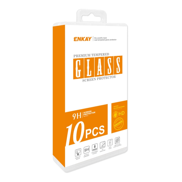 10 ชิ้นสำหรับ Samsung Galaxy A32 5G ENKAY HatPrince 0.26mm 9H 2.5D ฟิล์มกระจกนิรภัยขอบโค้ง, 10 PCS