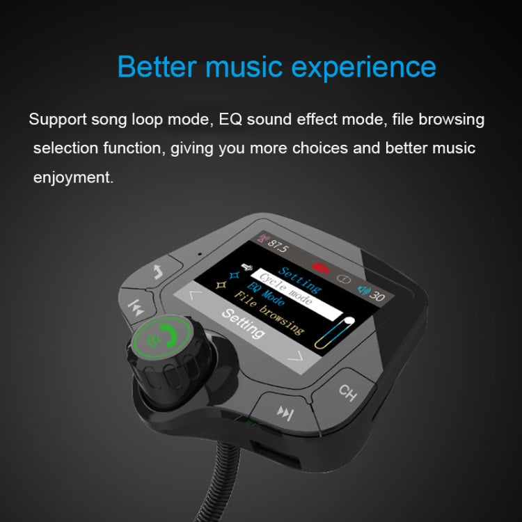 เครื่องเล่น MP3 บลูทูธในรถยนต์ G24 พร้อมเครื่องส่งสัญญาณ FM ไร้สาย, G24