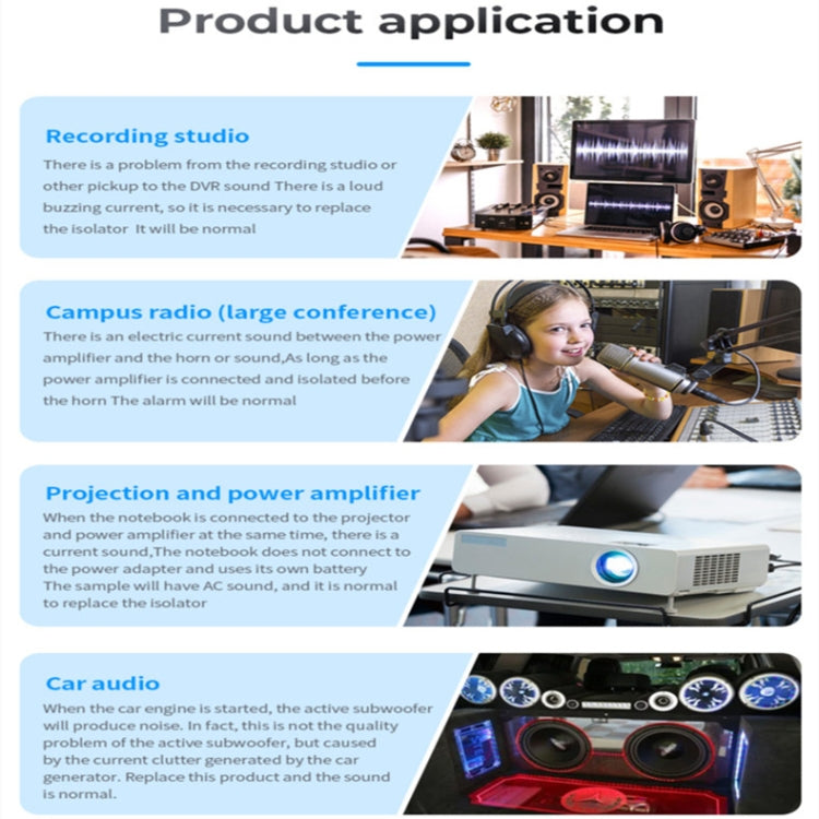 G1 RCA Audio Common Ground Isolator ตัวกรองลดเสียงรบกวนป้องกันการรบกวนช่วยลดตัวรับสัญญาณบลูทูธ, G1 RCA