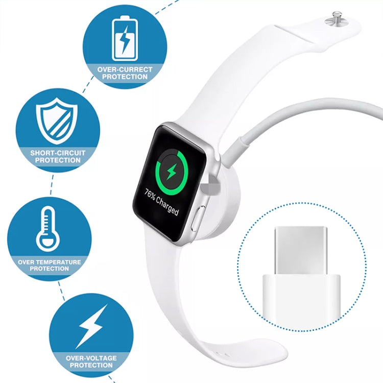 1 ม. USB-C / Type-C Magnetic Fast Charger สายชาร์จสำหรับนาฬิกา Apple Series Ultra/8/7/6 /SE/SE2/5/4/3/2, DS-XB012