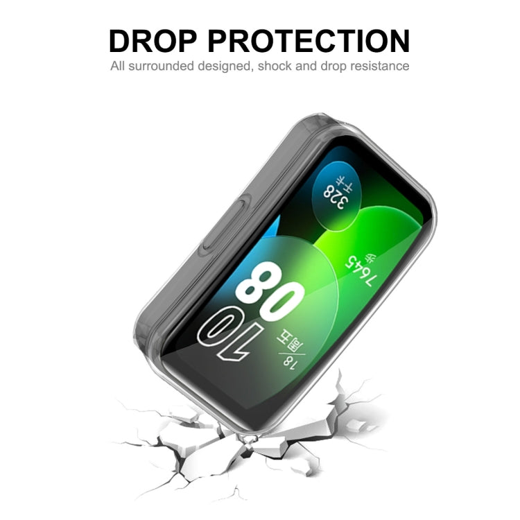 ENKAY Hat-Prince Full Coverage เคสนาฬิกา TPU นุ่มใสพร้อมการป้องกันหน้าจอ, For Huawei Band 8 / 9