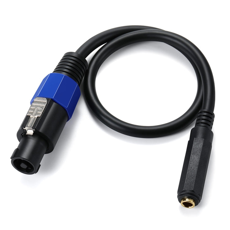 JUNSUUNMAY Speakon Male to 6.35mm Audio Speaker Adapter Cable with Snap Lock, ความยาว: 50 ซม.
