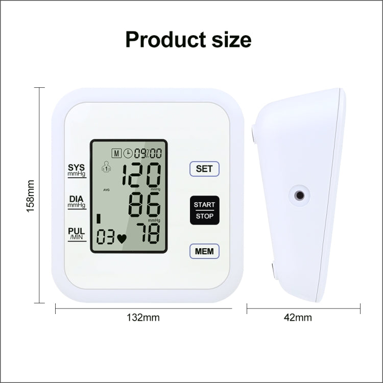 RZ205 ความดันโลหิตอัตโนมัติ Digital Upper Arm Heart Beat Rate Pulse Monitor Tonometer อุปกรณ์การแพทย์ Sphygmomanometer