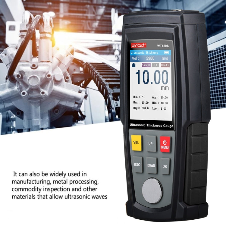 WT130A Digital Ultrasonic เครื่องวัดความหนา USB ชาร์จดิจิตอลความหนาโลหะเครื่องทดสอบความแม่นยำสูง, WT130A