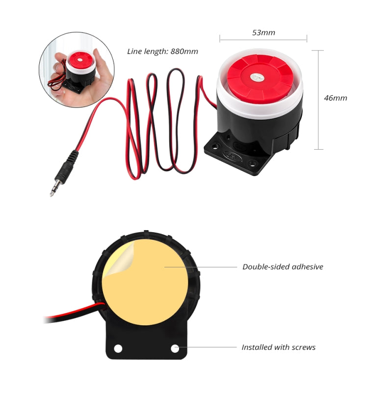MINI WIRED ALARM PSTN/GSM Wireless Home ALARM Security System 120 เดซิเบล Horn ALARM อุปกรณ์เสริม