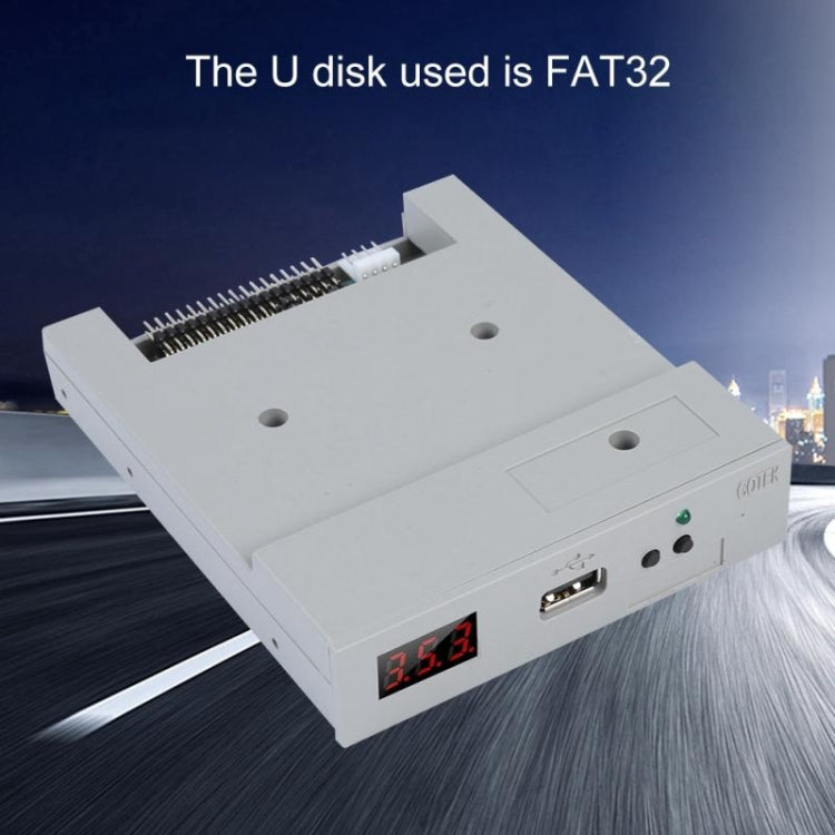 SFR1M44-U100 3.5 นิ้ว 1.44MB USB SSD ฟล็อปปี้ดิสก์ไดรฟ์ Emulator Plug and Play, SFR1M44-U100K(Gray)