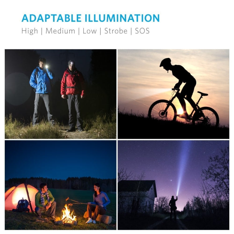 30000 LM 4 × CREE XML-T6 + 2 × COB + 2 × LED สีแดงไฟฉายคาดศีรษะไฟฉายโคมไฟ
