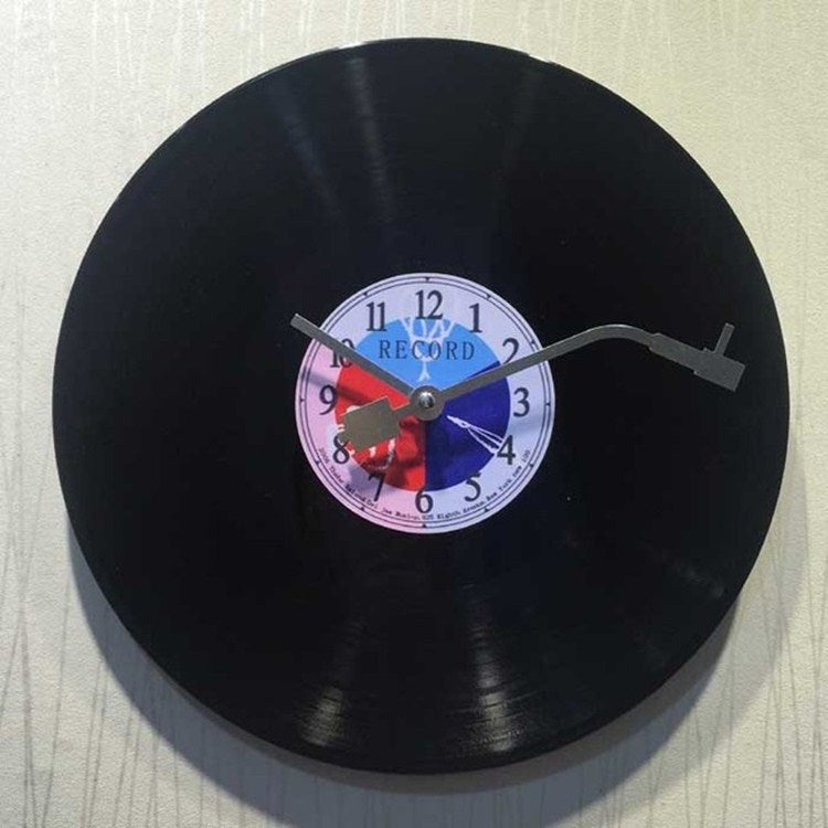 12 นิ้วบันทึกไวนิล DIY Wall Clock Retro Vintage บันทึกนาฬิกา