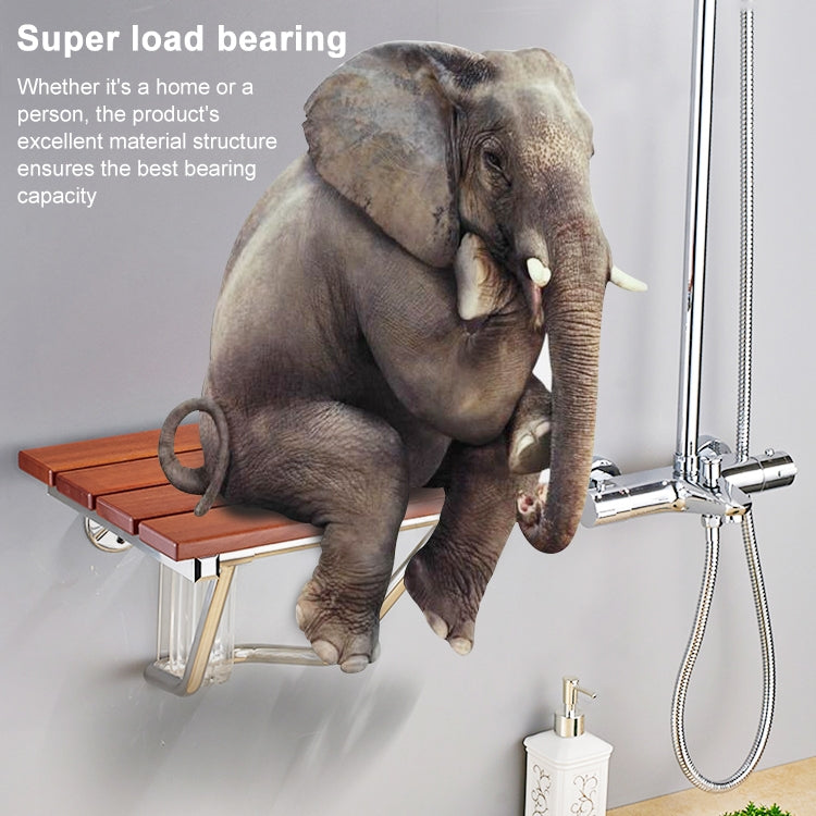 เก้าอี้อาบน้ำพักผ่อนติดผนังไม้เนื้อแข็งพับได้, F Fype Folding Solid Chair