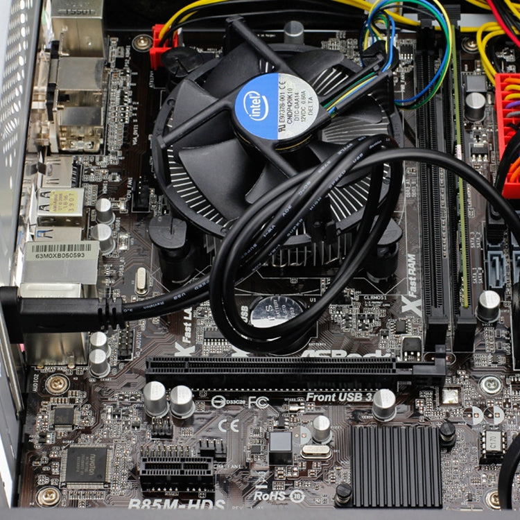 50 ซม. USB3.0 20P ถึง USB Type-C แม่แชสซี PCI Bit Baffle Wire