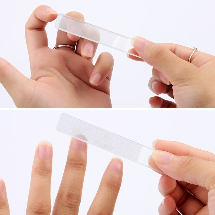 5 ชิ้นนาโนคริสตัลแก้วตะไบเล็บแต่งเล็บเครื่องมือทำเล็บมือ, Plastic Box